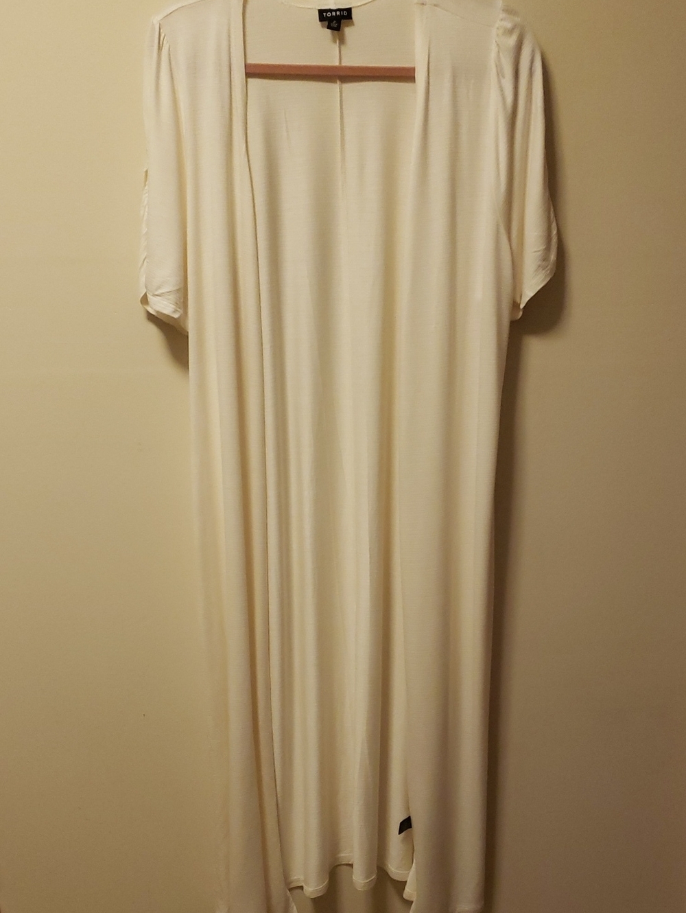 torrid Cream Open-Front Duster With Side Cinch Sleeve